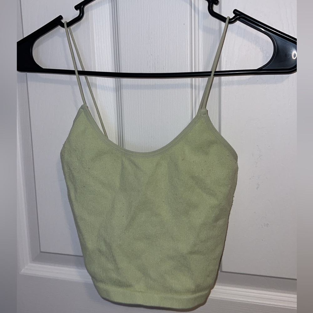SWS Essentials Green Crop Top